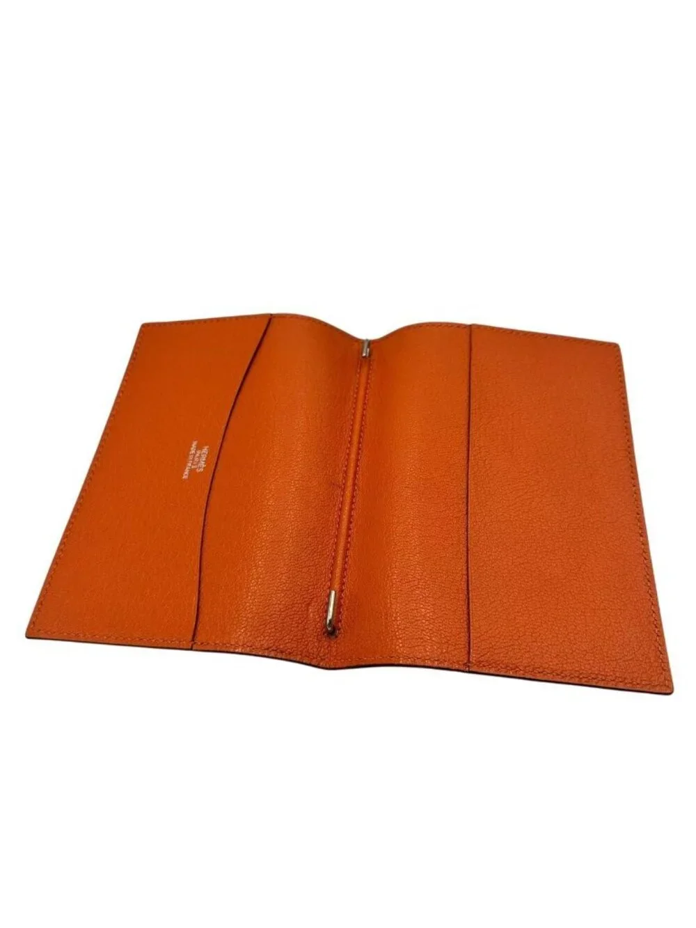Hermes Notebook Cover Leather Red Orange Agenda